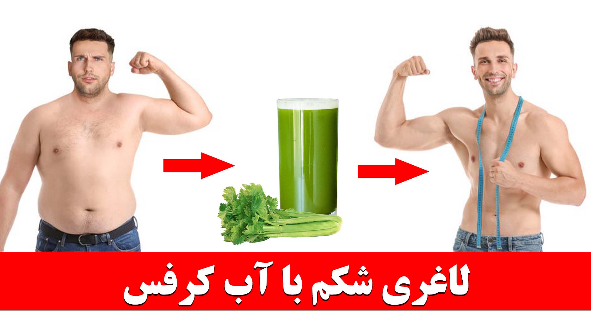لاغری شکم با آب کرفس