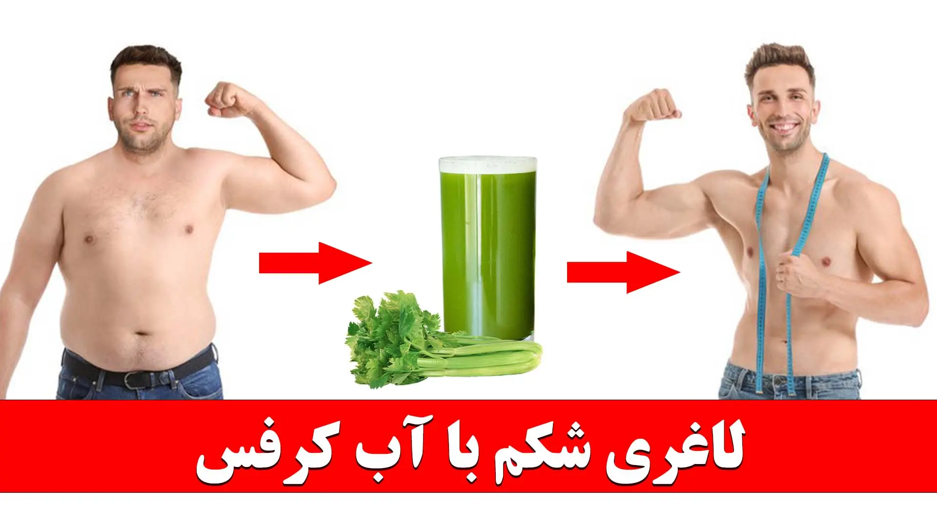 لاغری شکم با آب کرفس