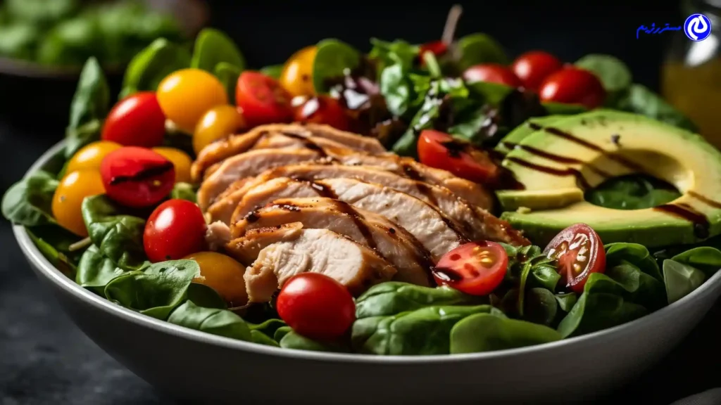 یه ظرف گوشت و سبزیجات